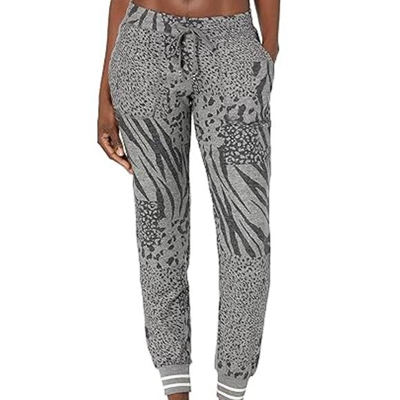 P.J. Salvage XS Gray Animal Print Lounge Jogger Pants Pajama Bottoms NWT B63 - Picture 1 of 9